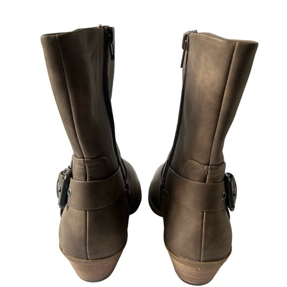 DV by Dolce Vita Women's Daring Ankle Harness Heeled Bootie Boots Taupe 7.5 New - Picture 4 of 8